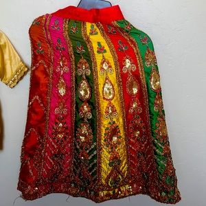 Pakistani Girls age 6-9 (depending on height) lehnga with shirt
